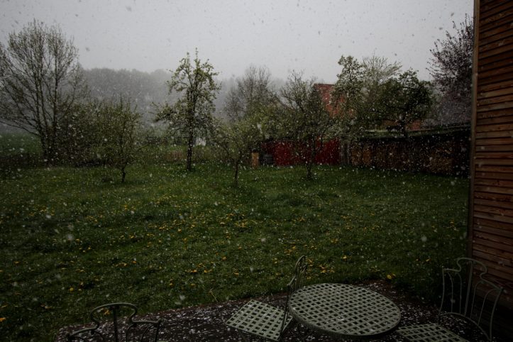 Wintereinbruch für zehn Minuten.